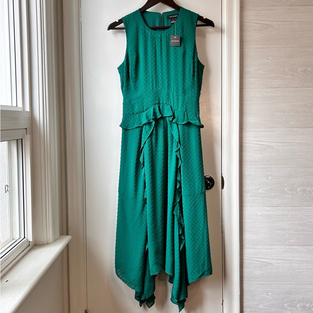 Nwt Club Monaco Romantic Lochin Dress Green